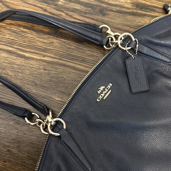 Coach navy leather bag - Picture 6 of 11